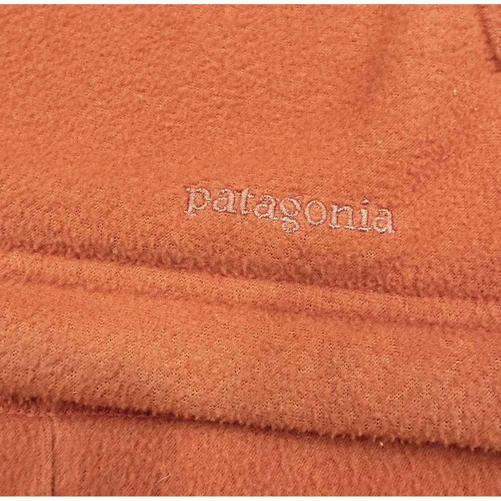 Patagonia Synchilla Jacket Womens Large Orange Fleece Full Zip Outdoor Hiking - Picture 7 of 9
